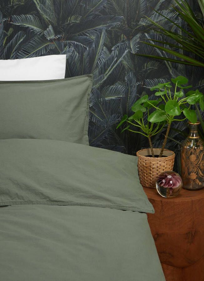 Vandyck Dekbedovertrek Washed Cotton Earth Green