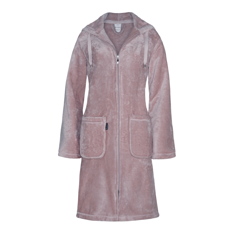 Vandyck Fleece Badjas met rits Julia Mauve