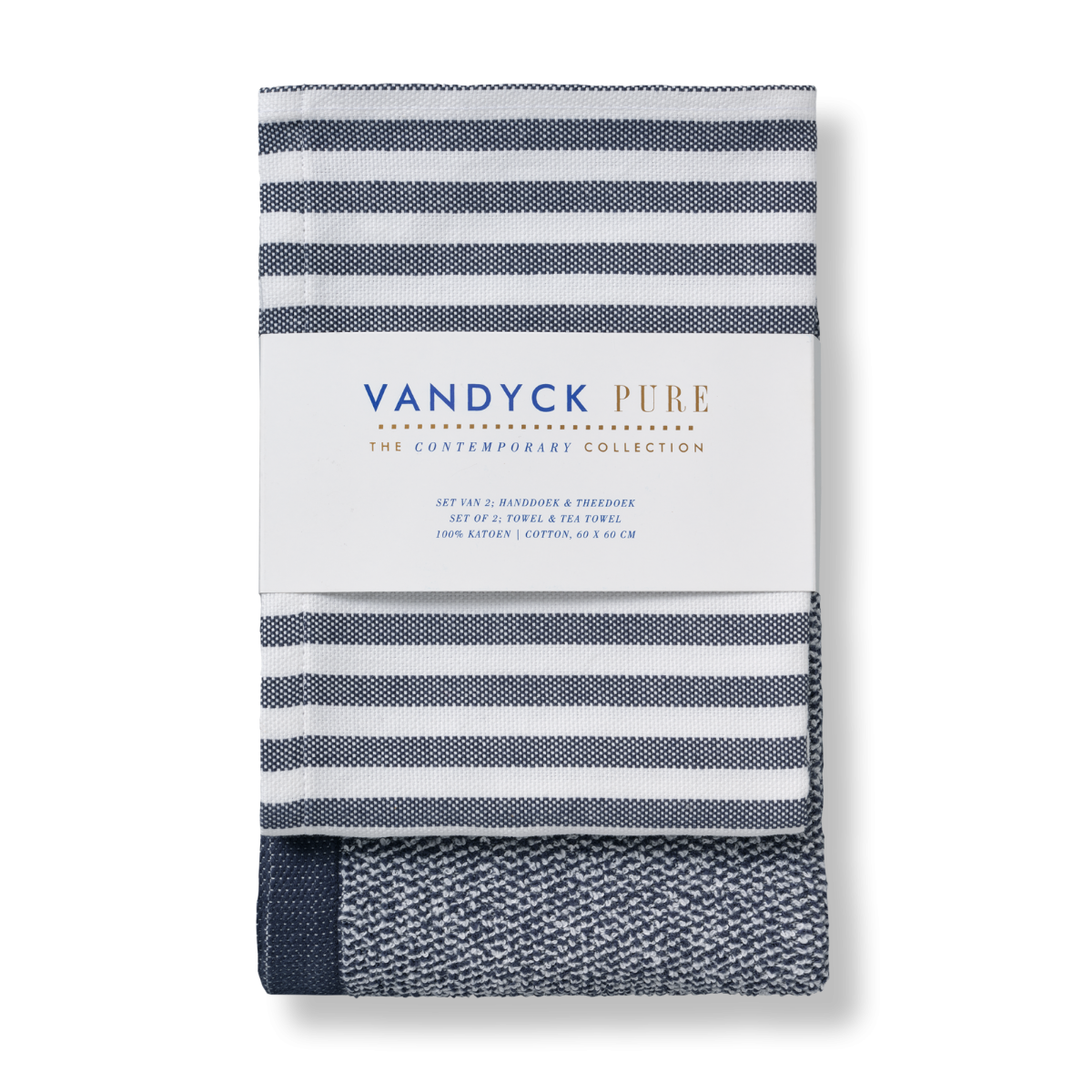 Vandyck Pure Kitchen Keukendoek + Theedoek Blue Ink