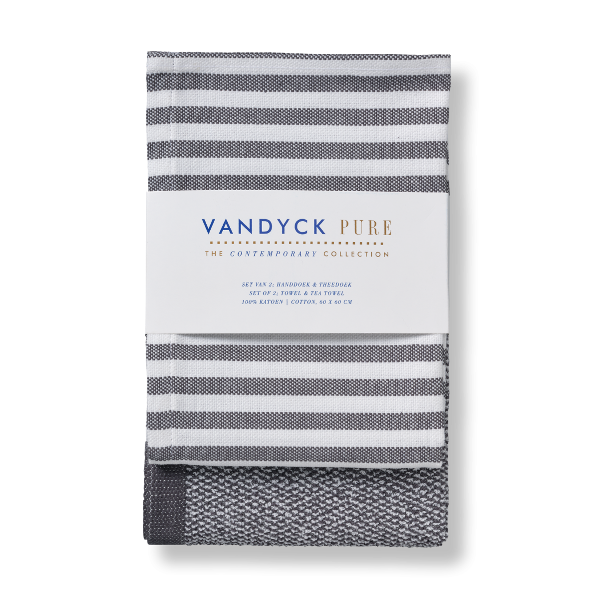 Vandyck Pure Kitchen Keukendoek + Theedoek Off Black