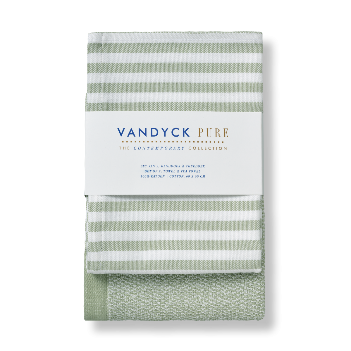 Vandyck Pure Kitchen Keukendoek + Theedoek Smoke Green