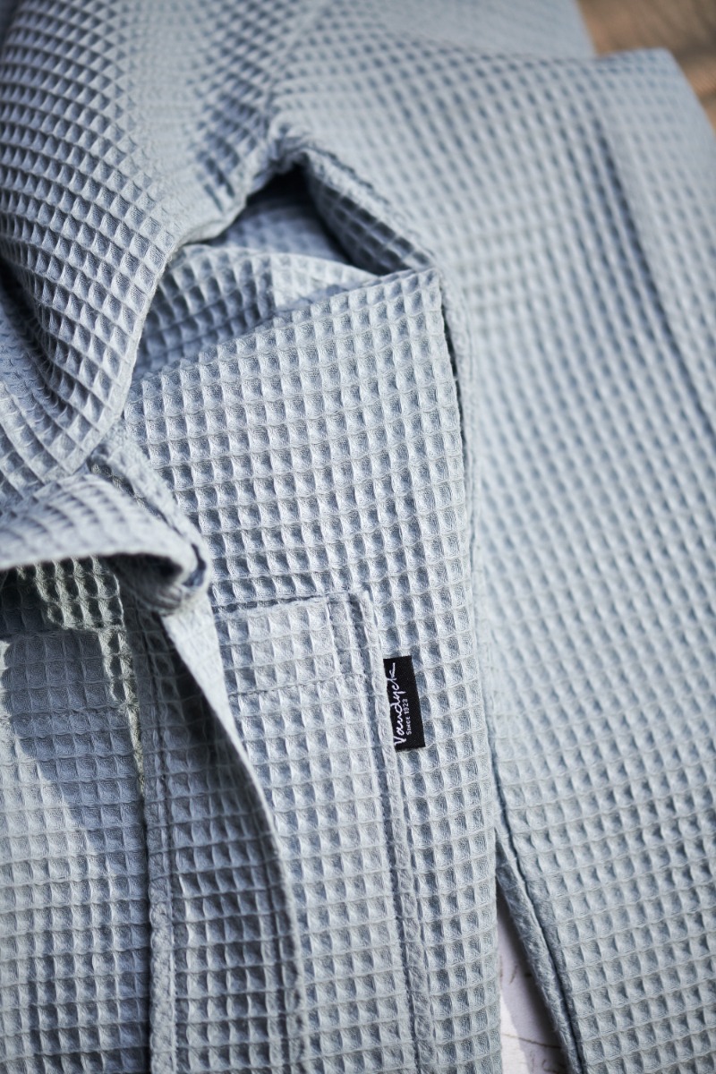 Vandyck Wafel Badjas Biarritz Light Blue