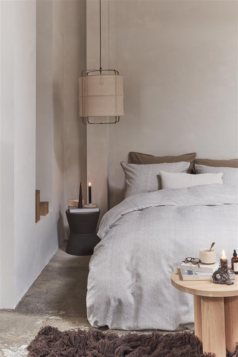 VT Wonen Dekbedovertrek Flanel Bolt Sand