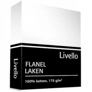 Livello Laken Katoen Flanel White