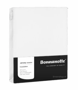 Bonnanotte (topper) Hoeslaken Jersey Elastan Wit