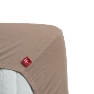 Beddinghouse Hoeslaken Jersey Stretch splittopper 220 gr Taupe