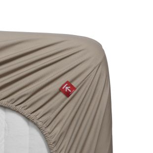 Beddinghouse Hoeslaken Perkal splittopper Sand