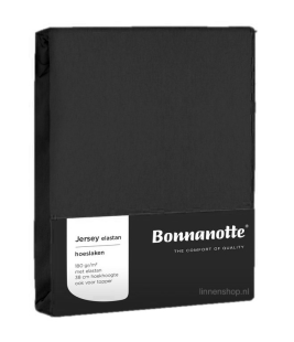 Bonnanotte (topper) Hoeslaken Jersey Elastan Zwart
