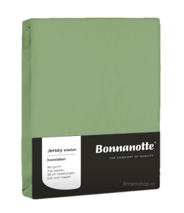 Bonnanotte (topper) Hoeslaken Jersey Elastan Mosgroen