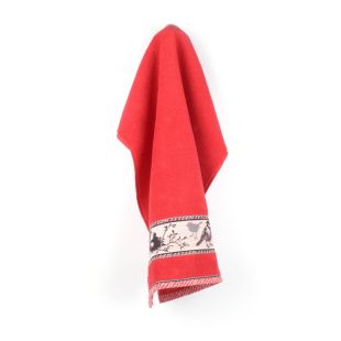 Bunzlau Castle Keukendoek Birds Red