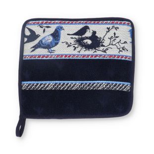 Bunzlau Castle Pannenlap CE Birds Dark Blue