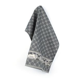 Bunzlau Castle Theedoek Cows Black GOTS