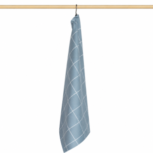Jorzolino Theedoek Grote Ruit Grey Blue 65x65
