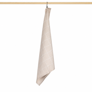 Jorzolino Theedoek Grote Ruit Sand 65x65