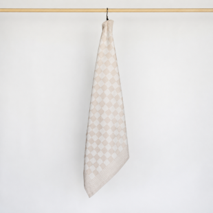 Jorzolino Theedoek Kleine Ruit Sand 65x65