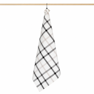 Jorzolino Theedoek Ruit Grey/Black/Sand 65x65