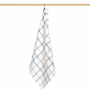 Jorzolino Theedoek Ruit Grey Green/Sand/Grey Blue 65x65