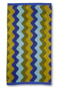 Kaat Amsterdam Strandlaken Waves Blue Green 100x180