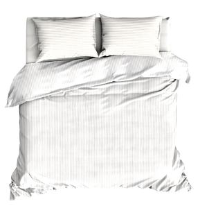 Linolux Dekbedovertrek Vintage Stripe White/Stone