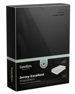 Linolux Hoeslaken Jersey Excellent Black