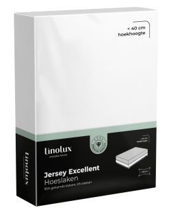 Linolux Hoeslaken Jersey Excellent White