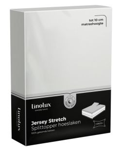Linolux Hoeslaken Jersey Splittopper Offwhite