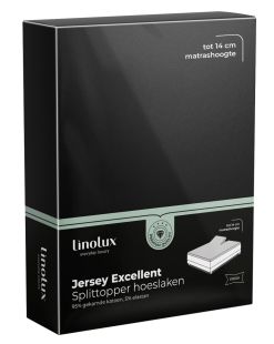 Linolux Hoeslaken Splittopper Jersey Excellent Black