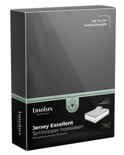 Linolux Hoeslaken Splittopper Jersey Excellent Dark Grey