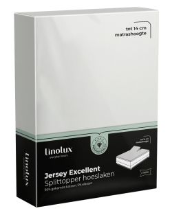Linolux Hoeslaken Splittopper Jersey Excellent Offwhite