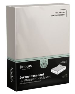 Linolux Hoeslaken Splittopper Jersey Excellent Sand