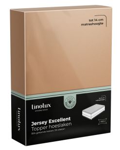 Linolux Hoeslaken Topper Jersey Excellent Caramel