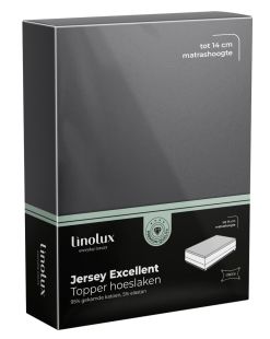 Linolux Hoeslaken Topper Jersey Excellent Dark Grey