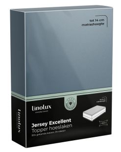 Linolux Hoeslaken Topper Jersey Excellent Denim