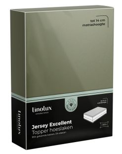 Linolux Hoeslaken Topper Jersey Excellent Green
