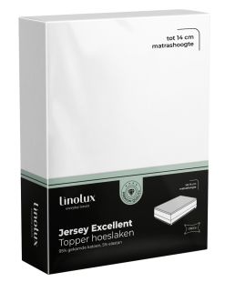 Linolux Hoeslaken Topper Jersey Excellent White
