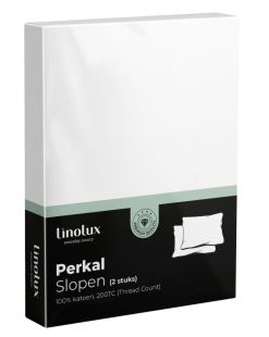 Linolux Kussensloop Katoen Perkal White 2x 60x70