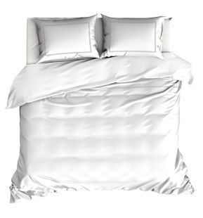 Livello Dekbedovertrek Zigzag White/Stone