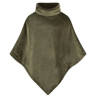 Livello Fleece Poncho Neva Moss