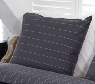 Livello Kussensloop Pinstripe Anthracite 60x70