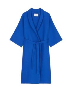 Marc O'Polo Wafel Badjas Essential Women Cool Cobalt