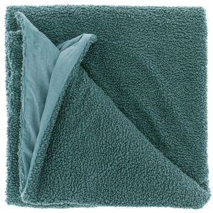 Unique Living Fleece Plaid Romie Mineral Blue 150x200