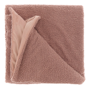 Unique Living Fleece Plaid Romie Old Pink 150x200