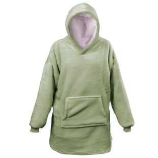 Unique Living Oversized Fleece Hoodie Tea Green