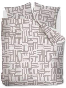 VT Wonen Dekbedovertrek Flanel Mixed Stripes Natural