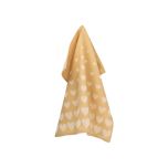 Bunzlau Castle Theedoek Hearts Yellow GOTS