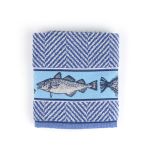 Bunzlau Castle Keukendoek Fish Royal Blue