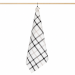 Jorzolino Theedoek Ruit Grey/Black/Sand 65x65