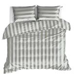 Linolux Dekbedovertrek Beach Stripe Mineral Green