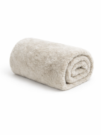 Linolux Fleece Plaid Rabbit Fur Beige