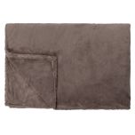 Linolux Fleece Plaid Rabbit Fur Taupe
